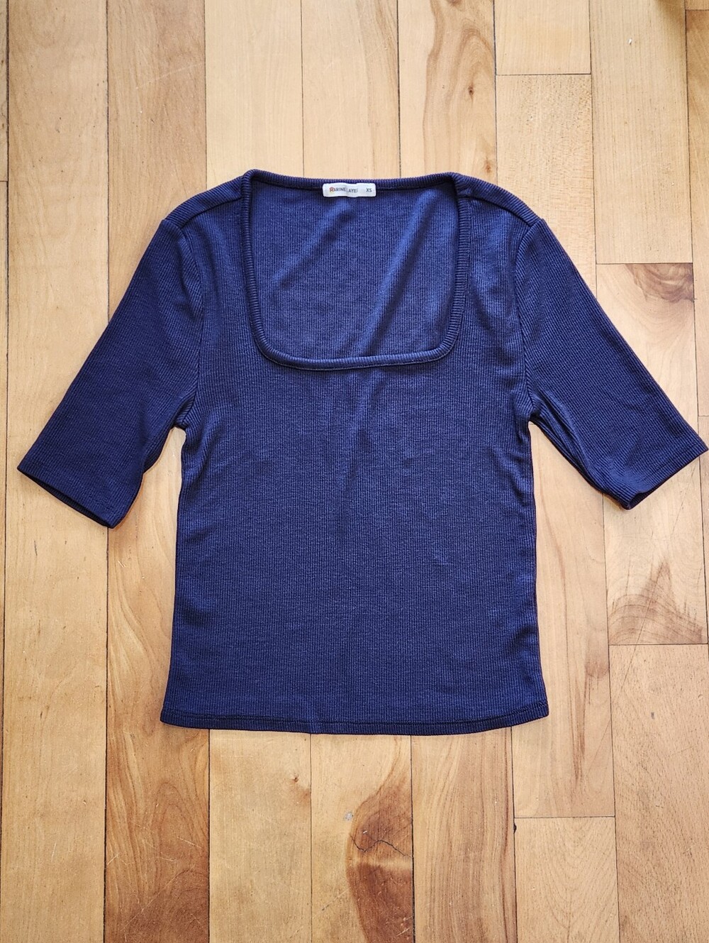 Marine Layer Lexi Rib Square Neck Top - XS